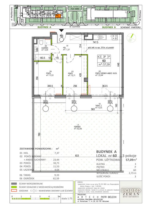 Plan 3 pok. 57m²