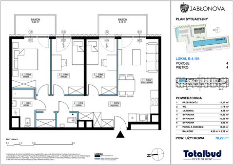Plan 4 pok. 70m²