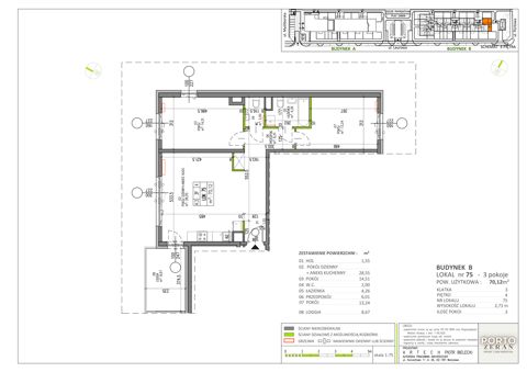 Plan 3 pok. 70m²