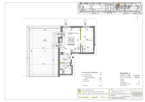 Plan 2 pok. 46m²