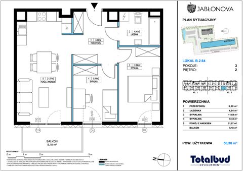 Plan 3 pok. 56m²