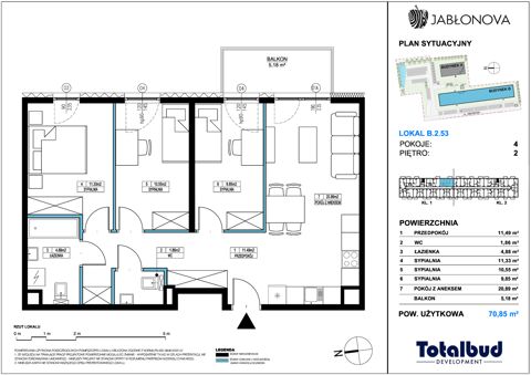 Plan 4 pok. 71m²