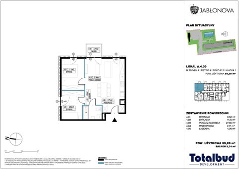 Plan 3 pok. 55m²