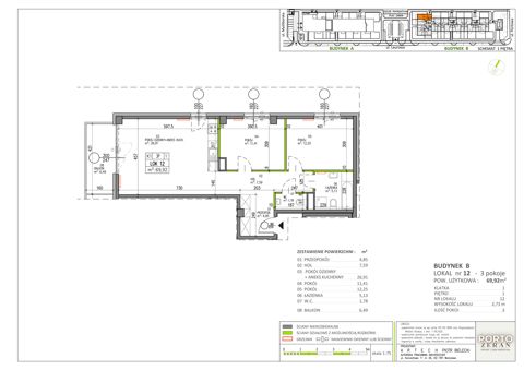 Plan 3 pok. 70m²