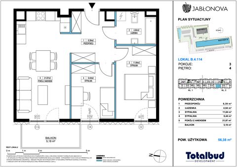Plan 3 pok. 56m²