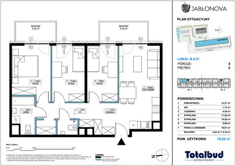 Plan 4 pok. 70m²