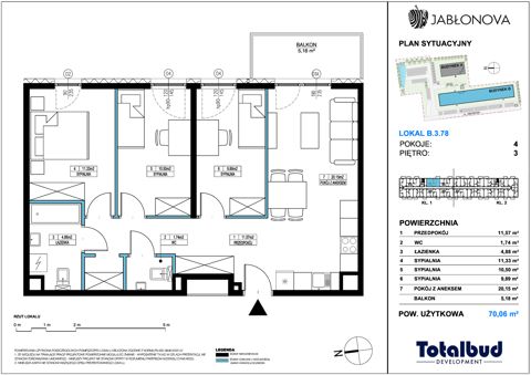 Plan 4 pok. 70m²