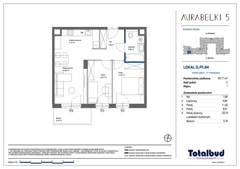 Plan 3 pok. 55m²