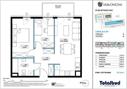 Plan 3 pok. 52m²