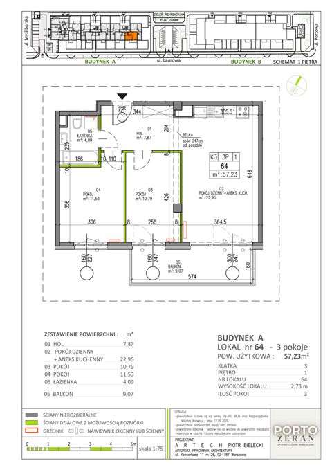 Plan 3 pok. 57m²