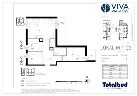 Plan 4 pok. 61m²
