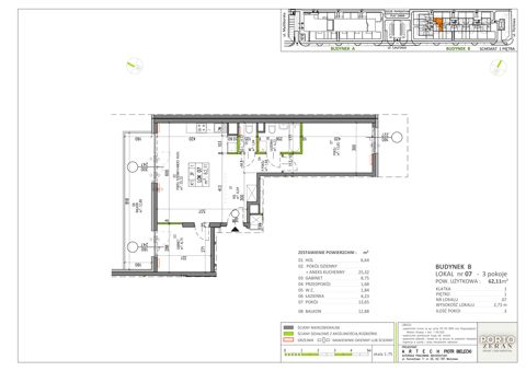 Plan 3 pok. 62m²