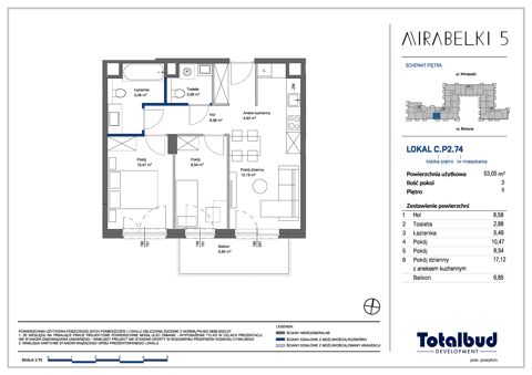 Plan 3 pok. 53m²