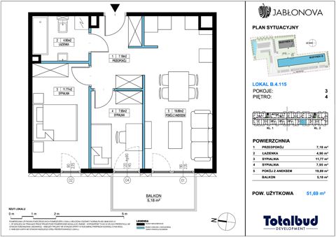 Plan 3 pok. 52m²