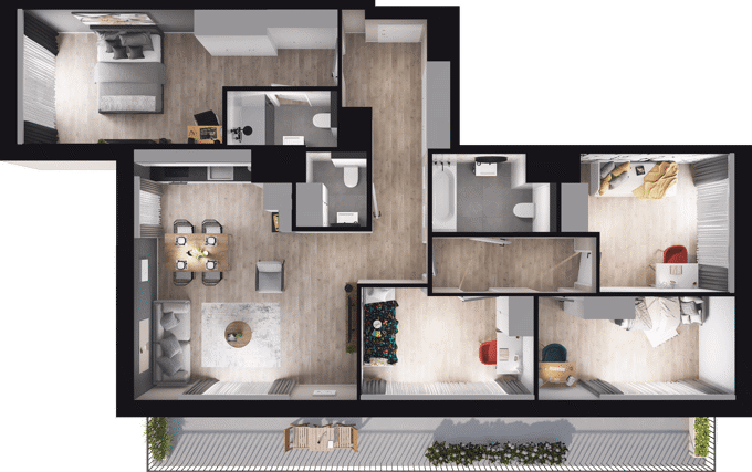 Plan 5 pok. 97m²