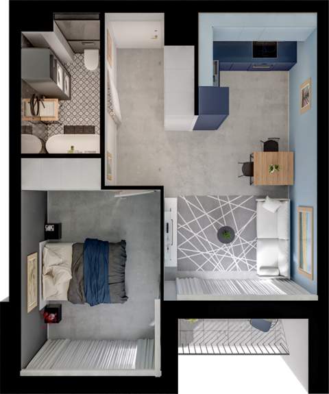 Plan 2 pok. 39m²