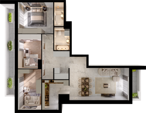 Plan 1 pok. 30m²