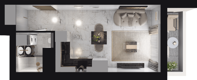 Plan 1 pok. 28m²