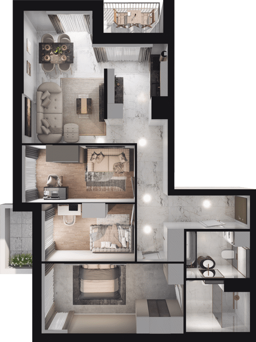 Plan 4 pok. 78m²