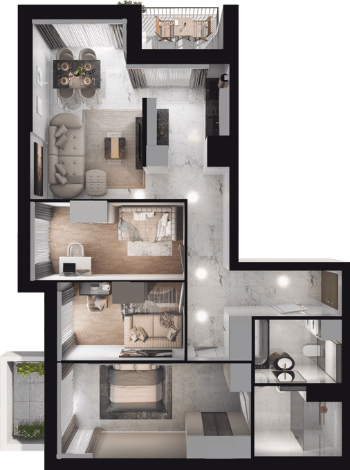Plan 4 pok. 79m²