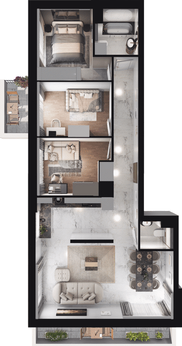 Plan 4 pok. 81m²