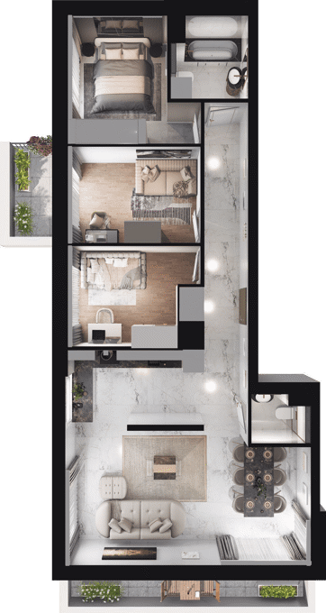 Plan 4 pok. 82m²