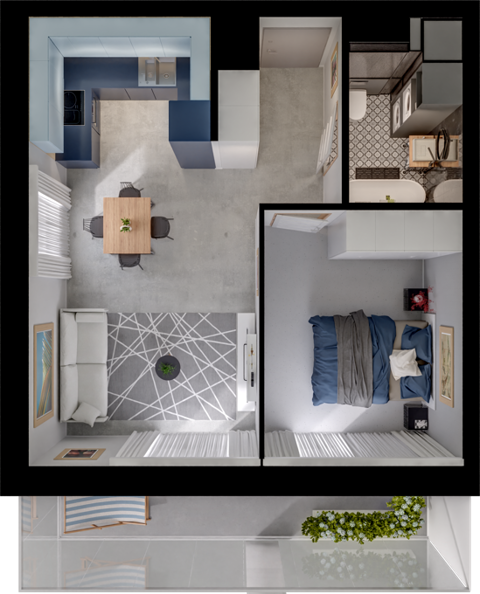 Plan 2 pok. 40m²