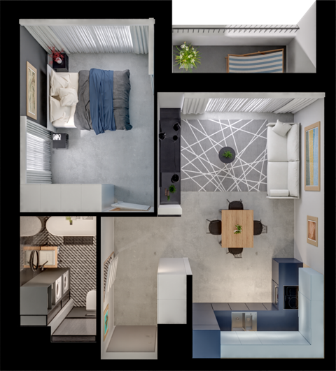 Plan 2 pok. 40m²