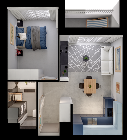 Plan 2 pok. 40m²