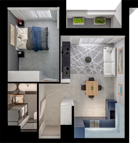 Plan 2 pok. 40m²