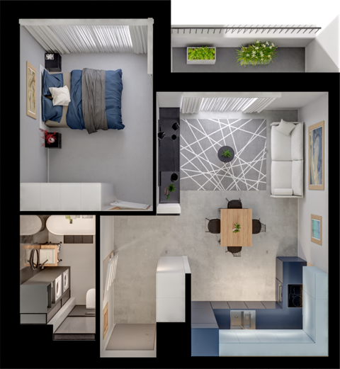 Plan 2 pok. 40m²