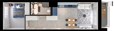 Plan 2 pok. 40m²