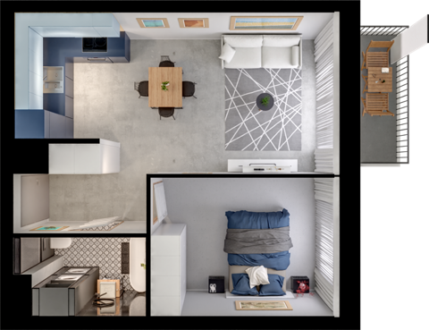 Plan 2 pok. 41m²