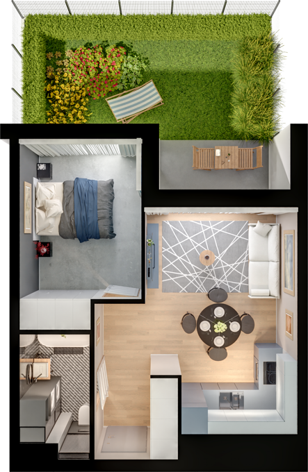Plan 2 pok. 38m²