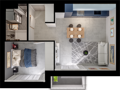 Plan 2 pok. 41m²