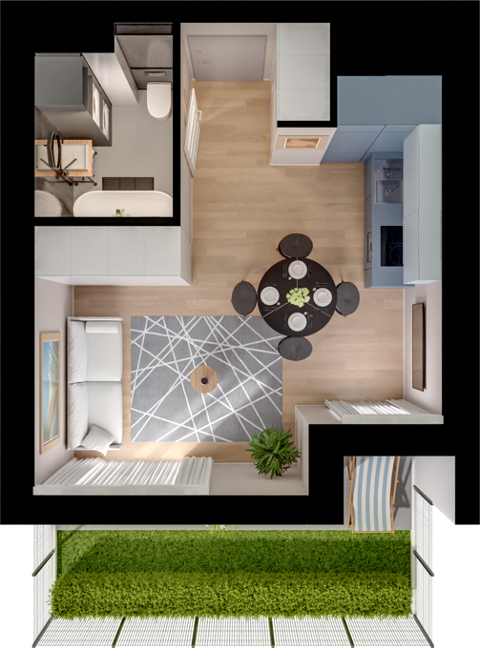 Plan 1 pok. 26m²
