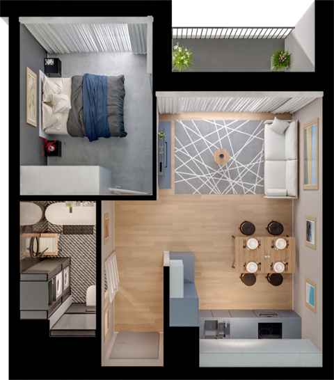 Plan 2 pok. 38m²