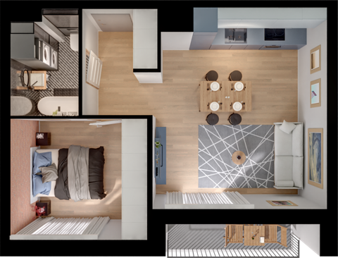Plan 2 pok. 40m²