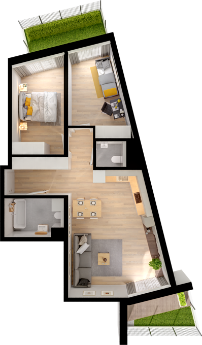 Plan 3 pok. 63m²