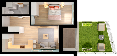 Plan 2 pok. 38m²