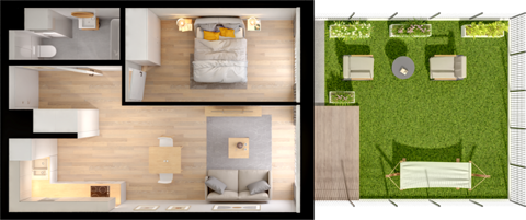 Plan 2 pok. 42m²