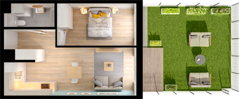 Plan 2 pok. 42m²