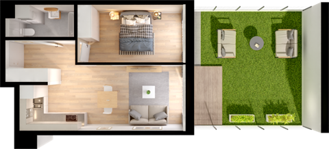 Plan 2 pok. 41m²