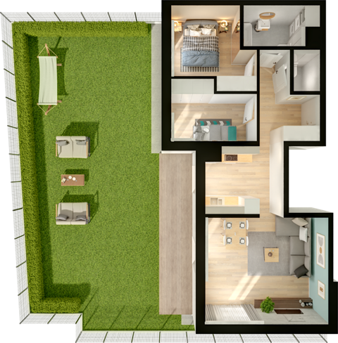 Plan 3 pok. 58m²