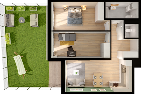 Plan 3 pok. 66m²