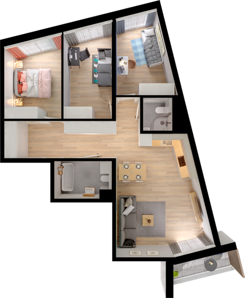 Plan 4 pok. 79m²