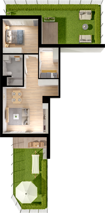 Plan 3 pok. 59m²