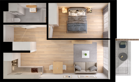 Plan 2 pok. 40m²