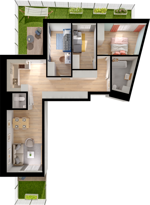 Plan 4 pok. 73m²