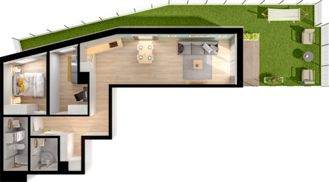 Plan 3 pok. 67m²